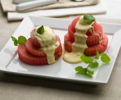 Melância com queijo Mascarpone