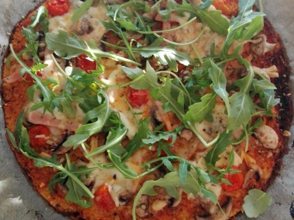 Massa de Pizza com base de couve-flor