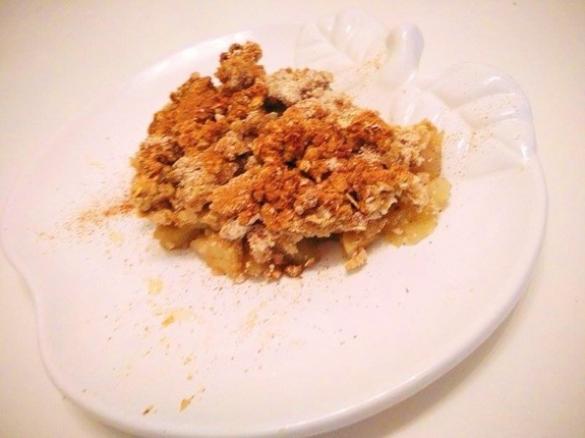 crumble de maça saudável