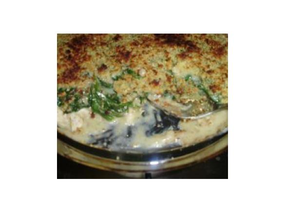 Frango em cama de espinafres