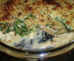 Frango em cama de espinafres