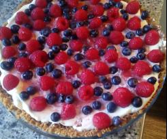 Tarte de Frutos vermelhos com creme de marcarpone com lima