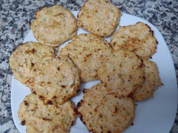 Hamburgers de frango no forno