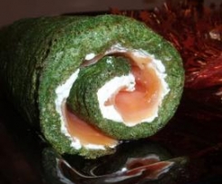 Rolo de espinafres, queijo e fiambre