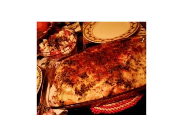 Peitos de frango pizzaiola (em cama de bróculos)