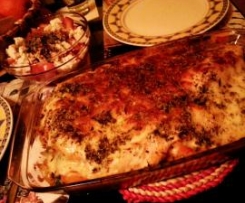 Peitos de frango pizzaiola (em cama de bróculos)