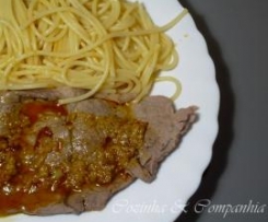 Bife com molho d’alho