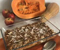 Crumble de abóbora, maçã e amêndoa