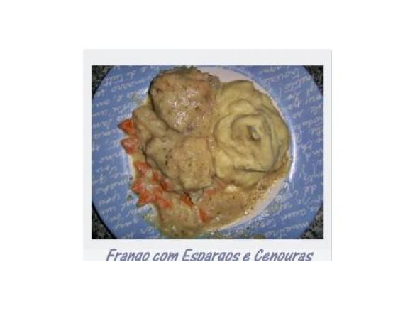 Frango com Espargos e Cenouras