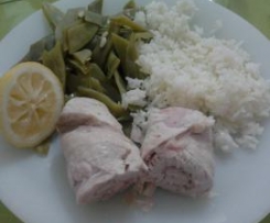 Bifinhos de perú enrolados (receita light)