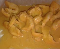 Bifinhos de Peru com laranja