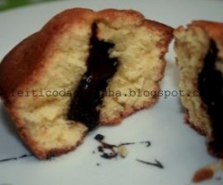 Queques de Laranja com Coração de Chocolate