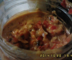 Picante de manga e sementes