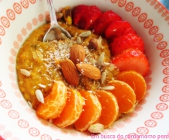 Papas de aveia com cenoura e maçã