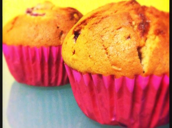 Muffins de Framboesa e Chocolate Branco