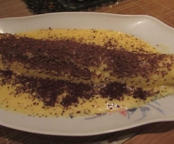 TORTA DE CLARAS C/ MOLHO DE BAUNILHA 