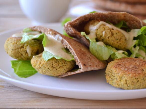 Falafel no forno