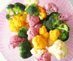 Bacalhau com natas, couve-flor e brócolos