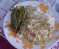 Bifinhos na bimby com arroz de legumes e feijão verde a vapor 