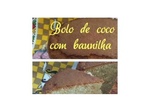 Bolo de coco e baunilha