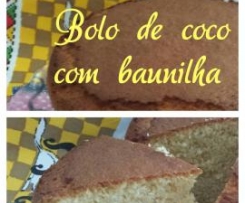 Bolo de coco e baunilha