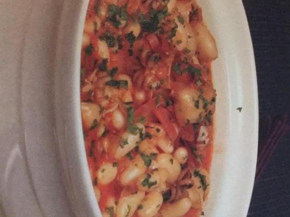 Choquinhos com feijão branco