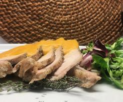 Lombo em creme de cenoura