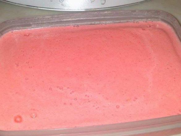 Sorvete rápido de limão e morango