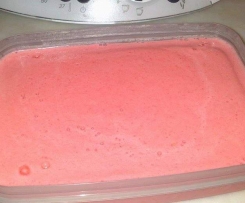 Sorvete rápido de limão e morango