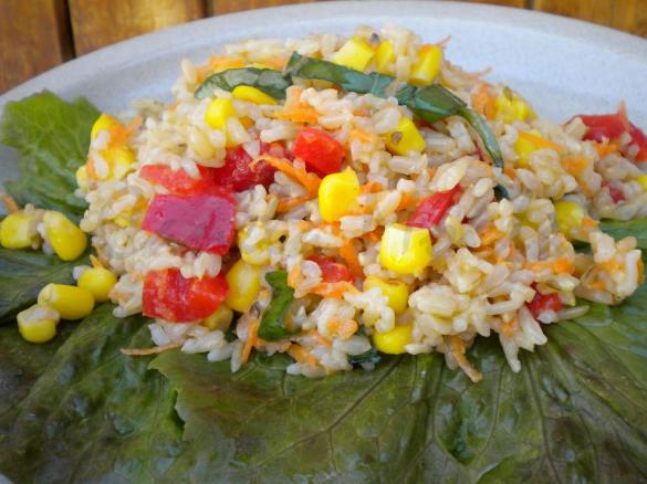 Salada de arroz com atum 