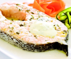 Salmão com Legumes ao Vapor