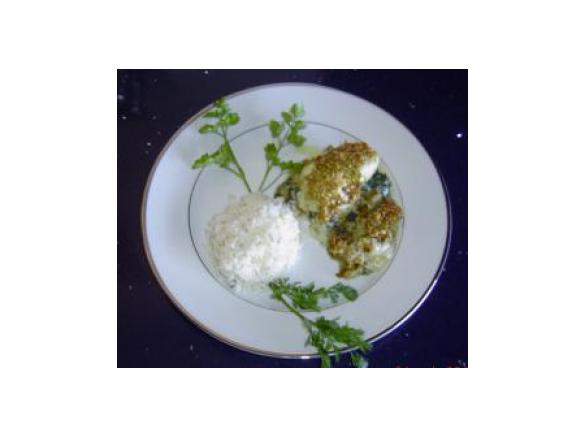 Lombinhos de Pescada com Espinafres e Ervas Aromáticas