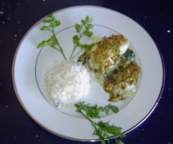 Lombinhos de Pescada com Espinafres e Ervas Aromáticas