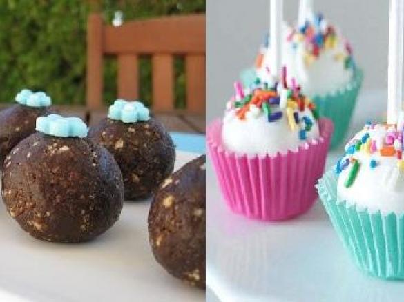 Bolinhas e Cake Pops de Salame de Chocolate