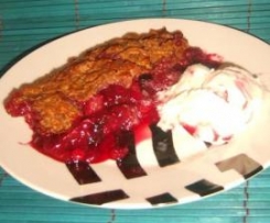 Crumble de Frutos Vermelhos com Iogurte