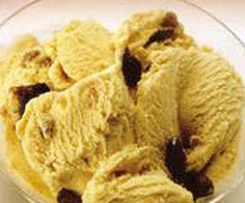 Gelado de passas ao vinho do Porto