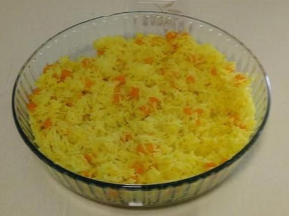 Arroz de açafrão com cenoura