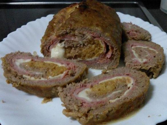 Rolo de Carne com alheira