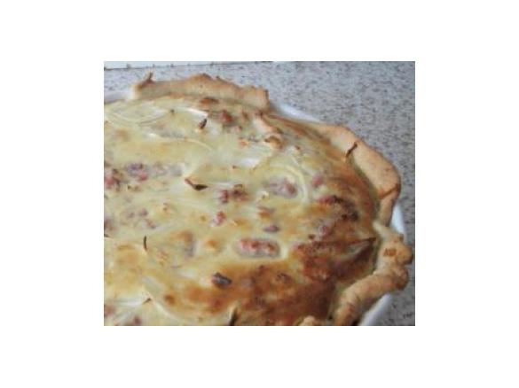 Quiche de frango e bacon