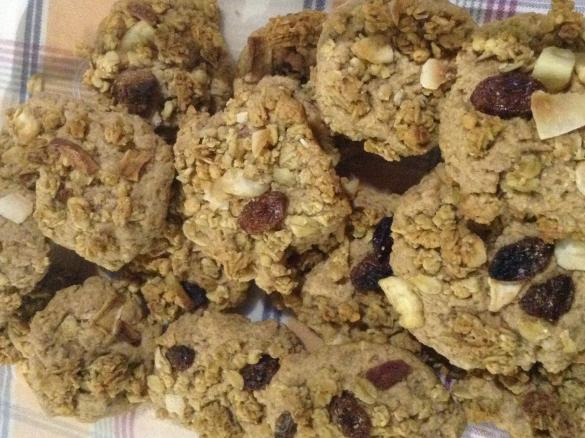 Biscoitos de aveia e granola