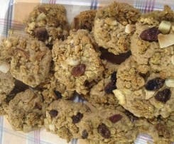 Biscoitos de aveia e granola
