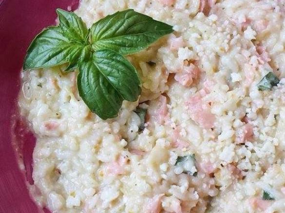 Risoto de salmão fumado e funcho (2 doses)