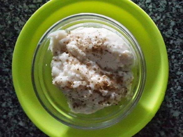 Papas de aveia com leite se soja