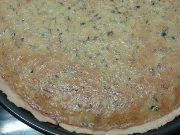 Quiche de legumes com bacon