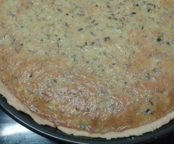 Quiche de legumes com bacon