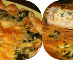 Quiche de espinafres e fiambre