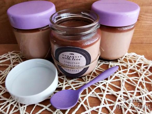 iogurtes de chocolate e menta