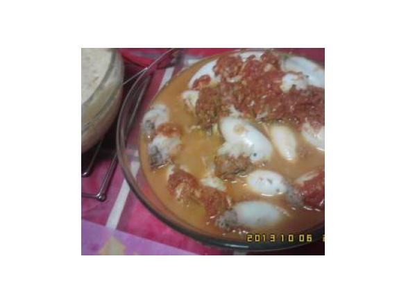 Lulas recheadas a vapor