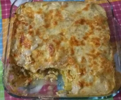 Lasanha de frango e cogumelos