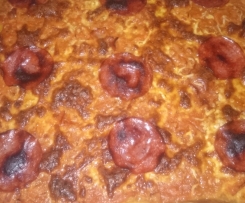 Massa pizza tipo Pizza - Hut + Molho de Tomate e Manjericão